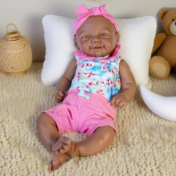 Realistic Full-Body Silicone Reborn Baby Doll  Lifelike Feeding Toy Gift 4 Kids - Picture 1 of 6